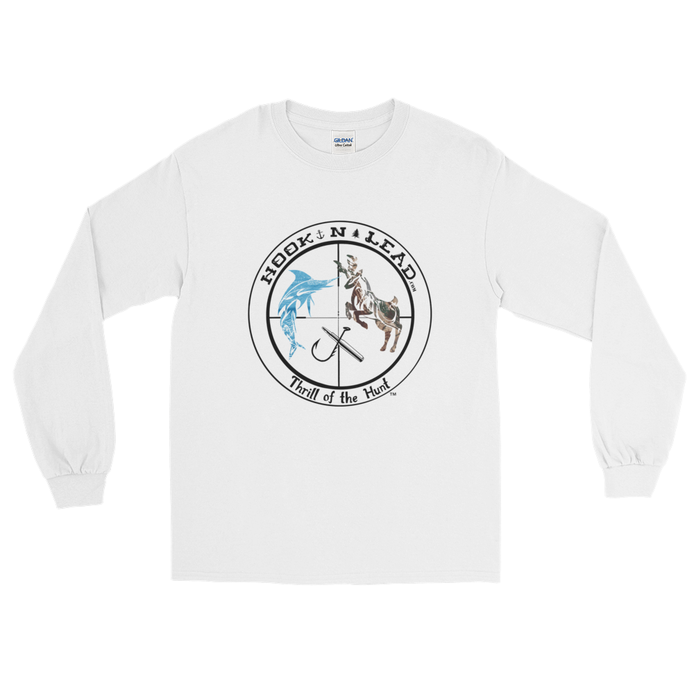 White Jersey knit Long Sleeve T-Shirt with ribbed cuffs