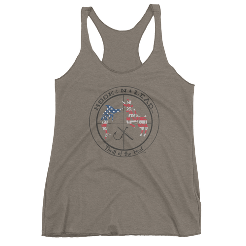 HOOKNLEAD.com offers woman a tank top for outdoors man that hunt fish in ocean print