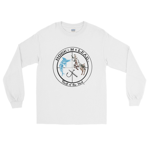 White Jersey knit Long Sleeve T-Shirt with ribbed cuffs