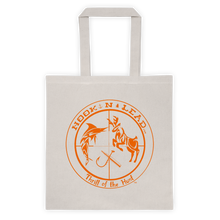 Canvas Tote bag with Blazing Orange print