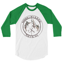 Poly-cotton blend 3/4 sleeve raglan shirt (4 colors)