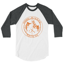 Soft poly-cotton blend 3/4 sleeve raglan baseball shirt (8 colors)