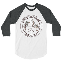 Poly-cotton blend 3/4 sleeve raglan shirt (4 colors)