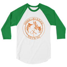 Soft poly-cotton blend 3/4 sleeve raglan baseball shirt (8 colors)