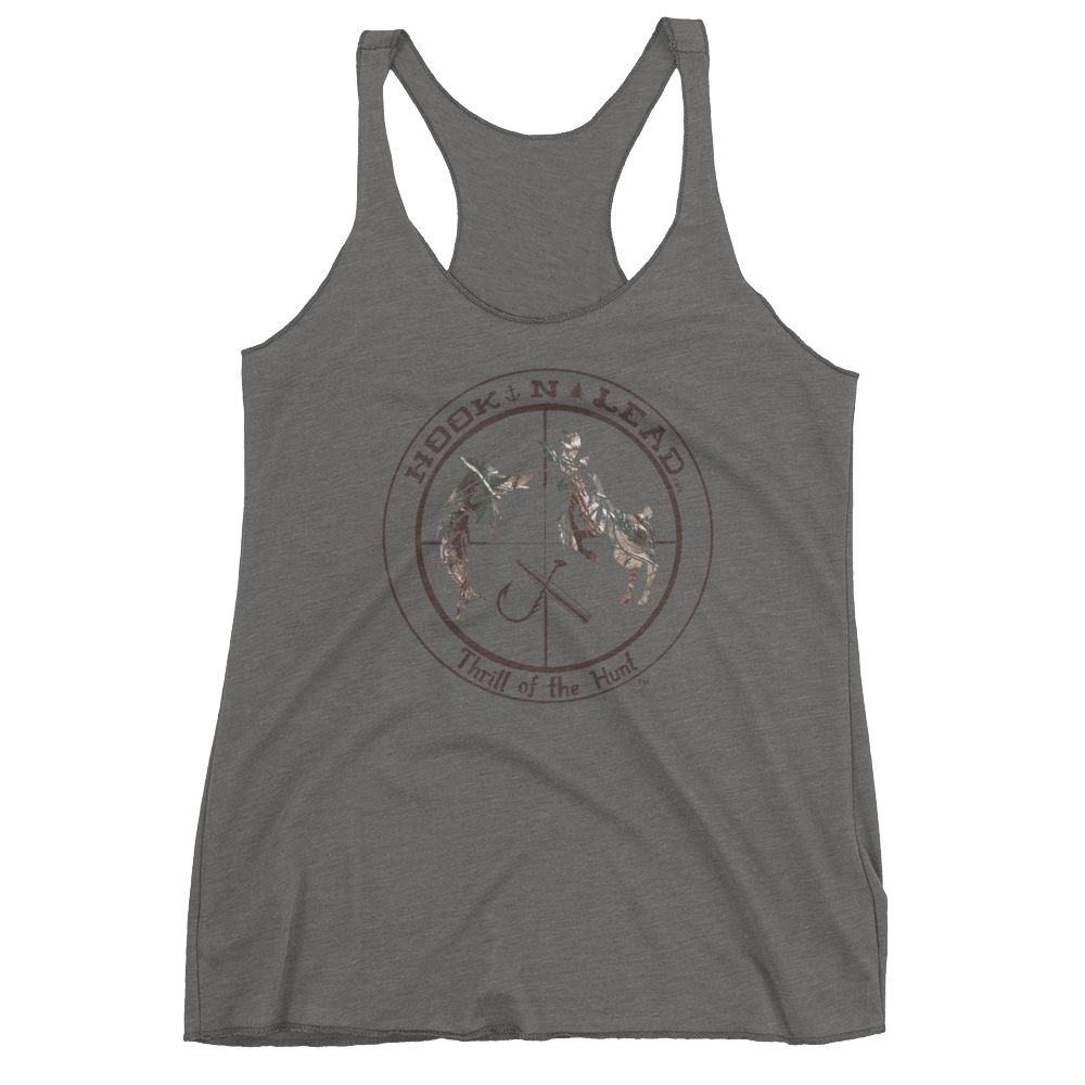 HOOKNLEAD.com offers woman a tank top for outdoors man that hunt fish in realtree print