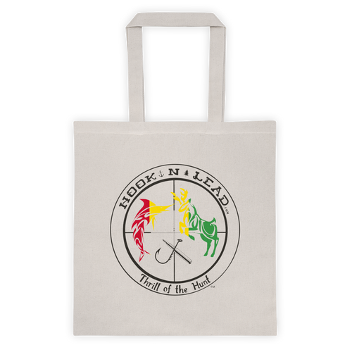 Canvas Tote bag with Black Rasta Print