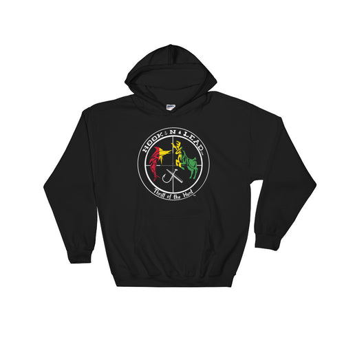 HOOKNLEAD.com offers men and woman a hoodie pullover for outdoors man that hunt fish in rasta print