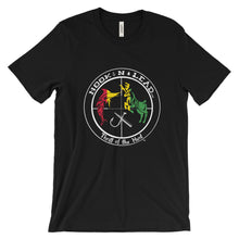 HOOKNLEAD.com offers men and woman a short sleeve t shirt for outdoors man that hunt fish in rasta print