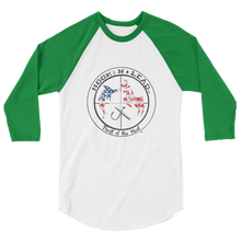 Poly-cotton blend 3/4 sleeve raglan shirt (9 colors)