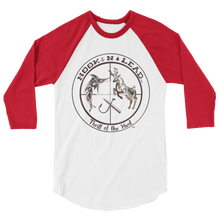 Poly-cotton blend 3/4 sleeve raglan shirt (4 colors)