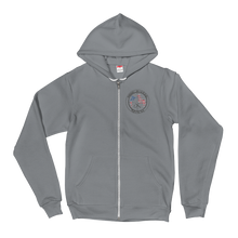 Grey Poly-cotton blend Hoodie zip up sweater