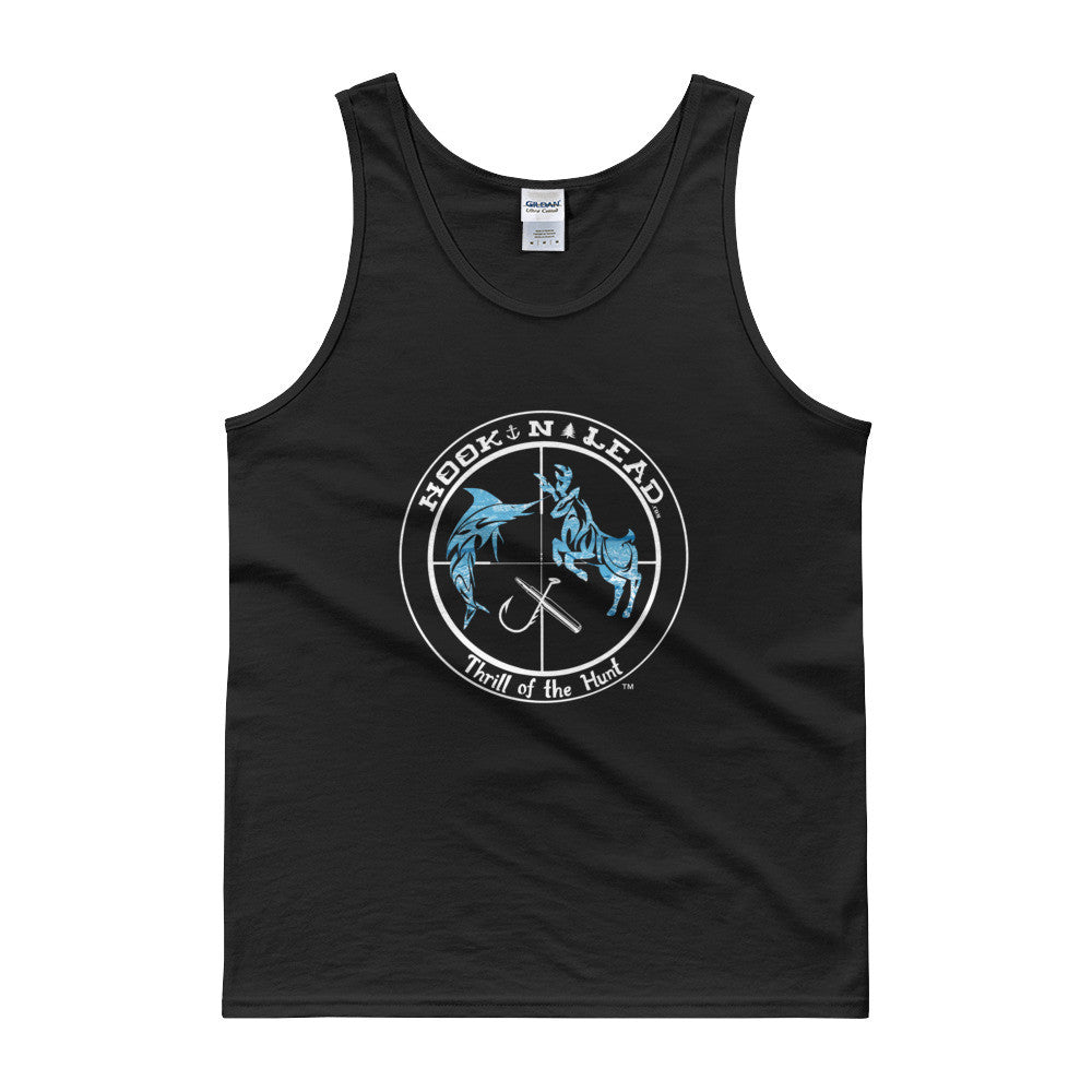 HOOKNLEAD.com offers men and woman a tank top for outdoors man that hunt fish in ocean print