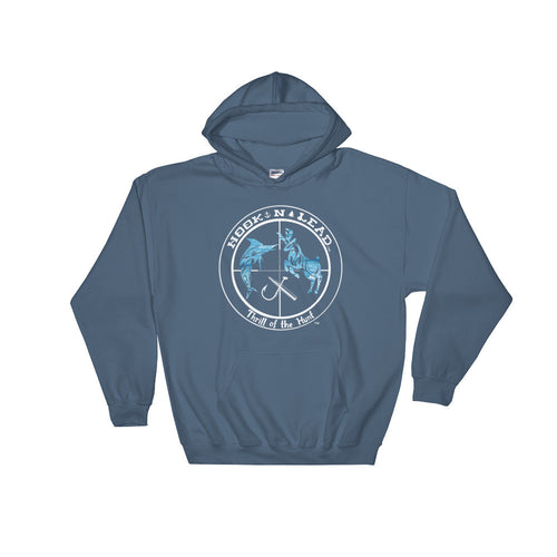 HOOKNLEAD.com offers men and woman a hoodie pullover for outdoors man that hunt fish in ocean print