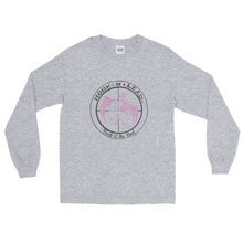 HOOKNLEAD.com offers a womans long sleeve t shirt for outdoors man that hunt fish in pink print