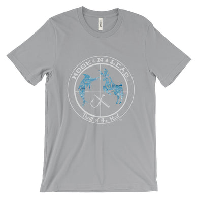 HOOKNLEAD.com offers men and woman a short sleeve t shirt for outdoors man that hunt fish in ocean print
