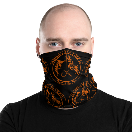 Face Covering Orange Print