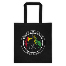 Canvas Tote bag with White Rasta Print