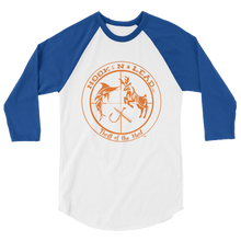 Soft poly-cotton blend 3/4 sleeve raglan baseball shirt (8 colors)